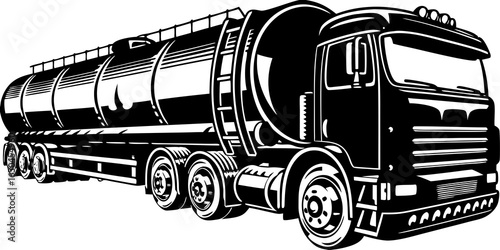 petrol tanker truck vector graphic
