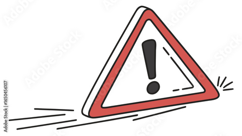 Warning sign vector illustration attention danger alert caution exclamation mark safety 100 char