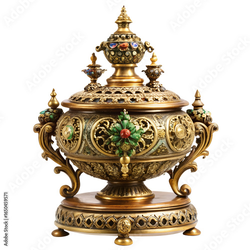 unique antic show peace white background