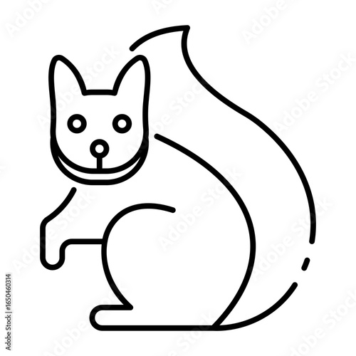 This Squirrel icon is suitable for Fall Season, etc.