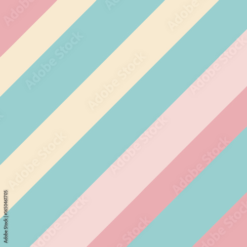 Free Download Diagonal stripes in pastel pink cream and teal - GFXLoad
