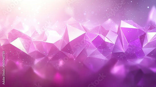 Abstract polygonal shapes in soft pink and purple hues