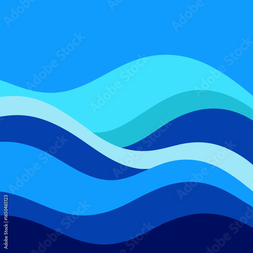 Abstract blue waves background