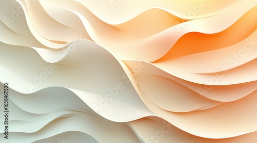 Abstract wavy layers in pastel tones