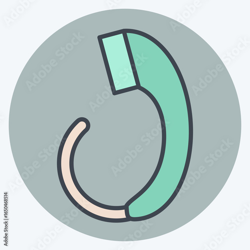 Icon Shower Head. related to Restroom symbol. color mate style. design editable