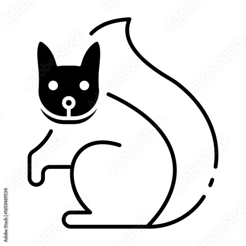 This Squirrel icon is suitable for Fall Season, etc.
