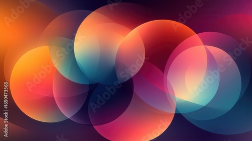 Abstract circles of vibrant color