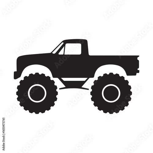 editable monster truck silhouette ai eps jpeg png vector graphic for extreme sport adventure and stunt show designs