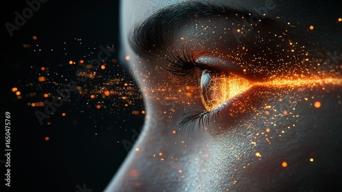 Glowing Eye: A Digital Vision of Inner Fire