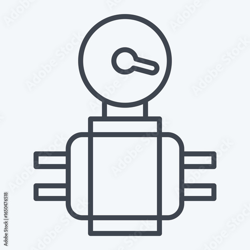 Icon Water Meter. related to Restroom symbol. line style. design editable