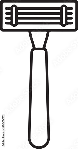 Simple line drawing of a disposable razor for shaving