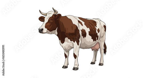 dairy cow illustration transparent background for design projects