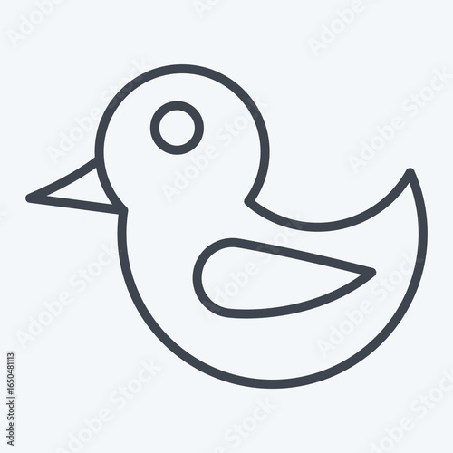 Icon Duck. related to Restroom symbol. line style. design editable