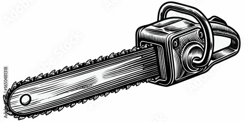 Line Art Chainsaw