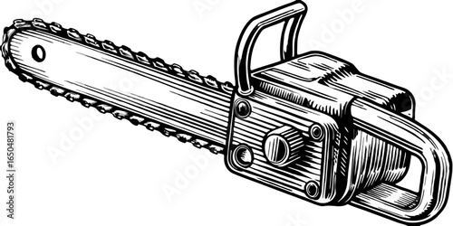 Line Art Chainsaw