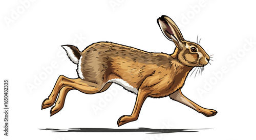 running hare a transparent vector illustration of speed and freedom