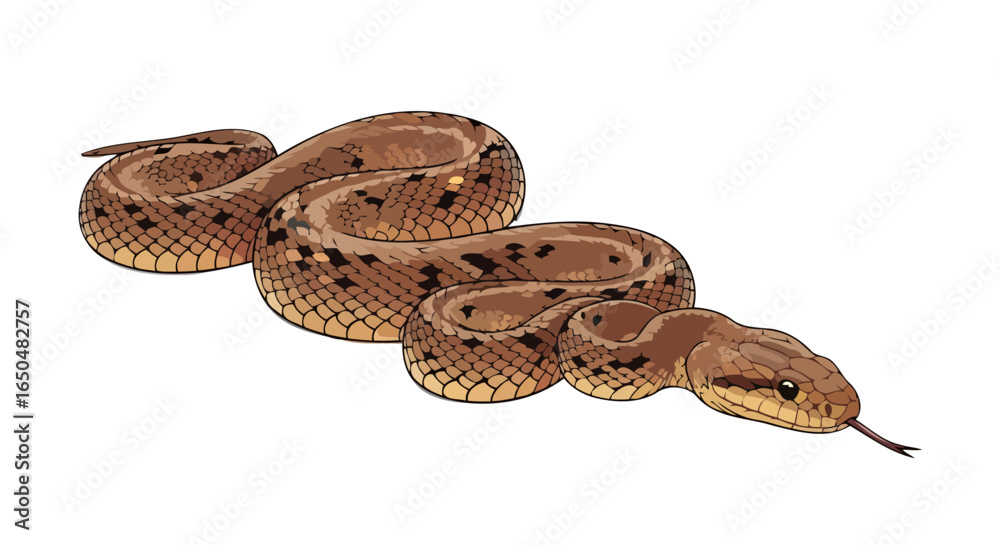 Obraz premium transparent background illustration of a brown snake perfect for design projects