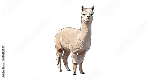 adorable alpaca illustration transparent background for design projects