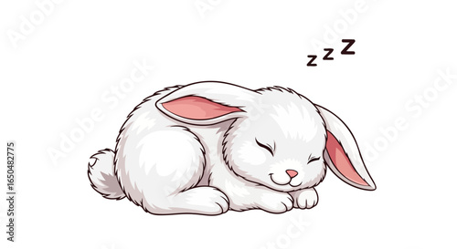 adorable sleeping bunny transparent background vector illustration for sweet dreams designs