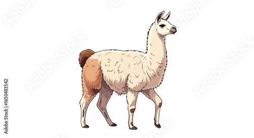 adorable llama illustration transparent background for design projects
