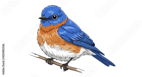 vibrant bluebird illustration transparent background for design projects