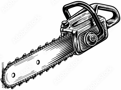 Line Art Chainsaw