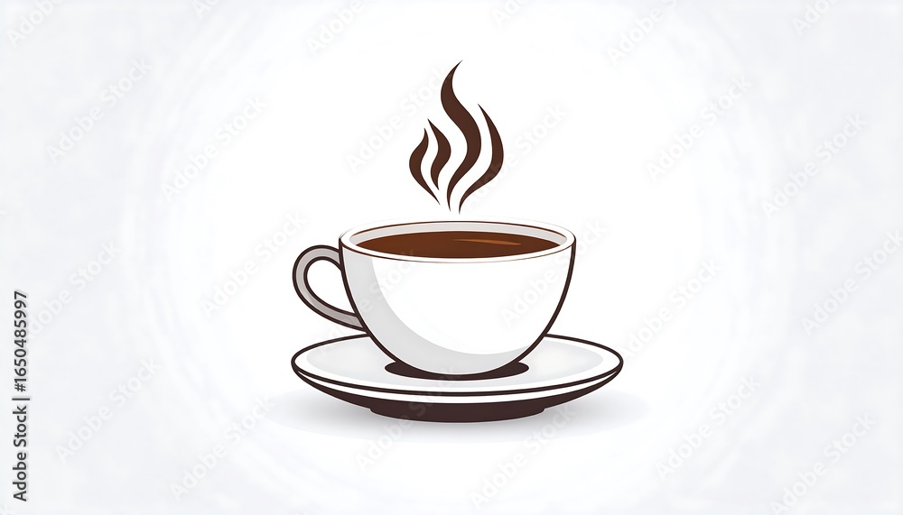 Obraz premium Simple coffee cup illustration