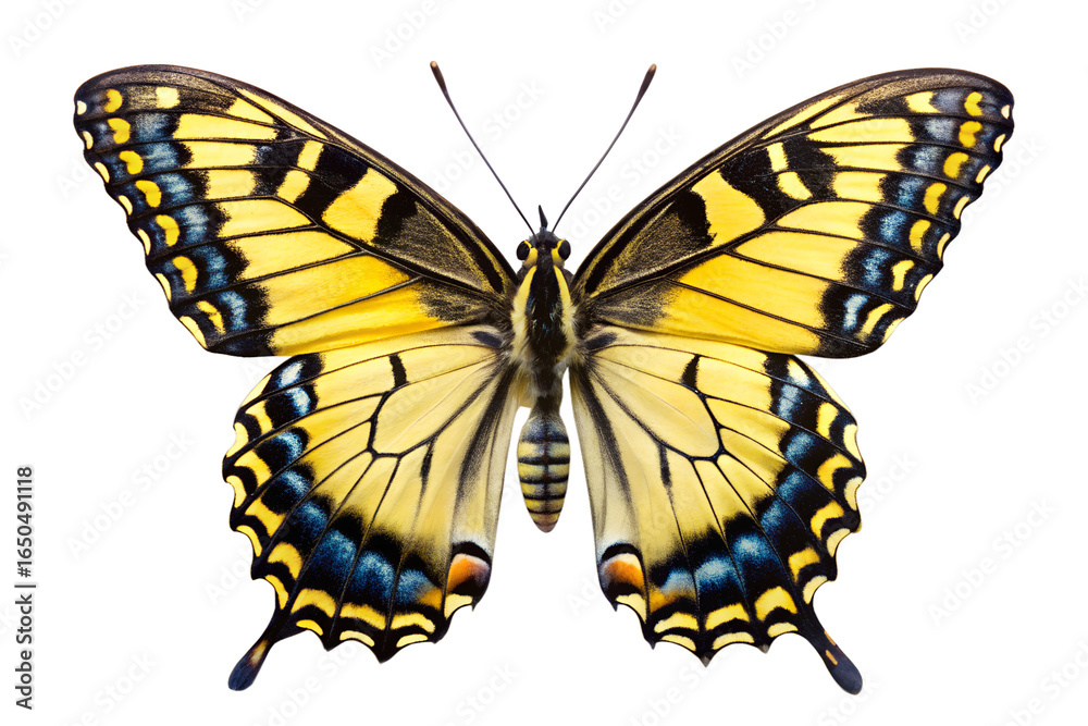 Obraz premium Eastern tiger swallowtail butterfly isolated on transparent background