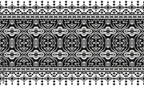 Geometric Ethnic Oriental Ikat Seamless Pattern Traditional Design for Background, Carpet, Wallpaper, Clothing, Wrapping, Batik, Fabric