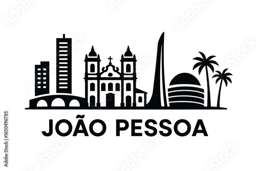 Wallpaper Mural João Pessoa city skyline with iconic buildings and landmarks Torontodigital.ca