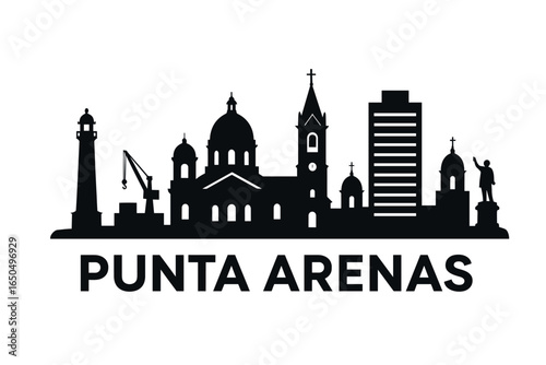 Punta Arenas city skyline with iconic buildings and landmarks