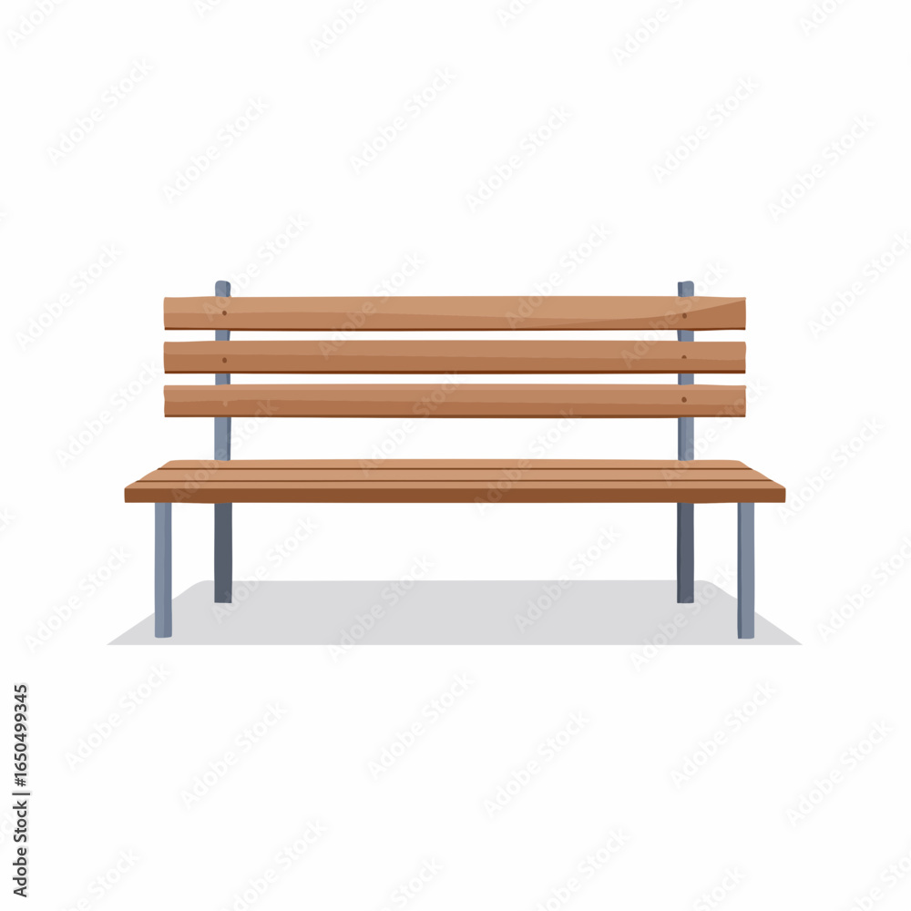 simple wooden bench front view isolated on white simple wooden bench front view isolated on white
