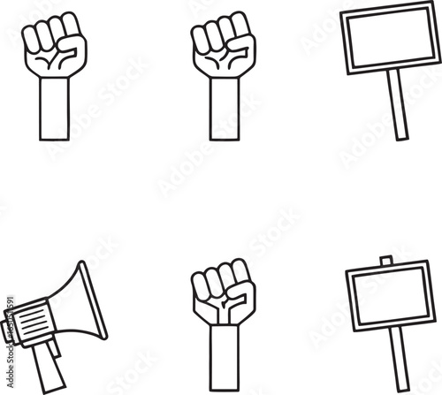 Collection of Protest and Activism Icons