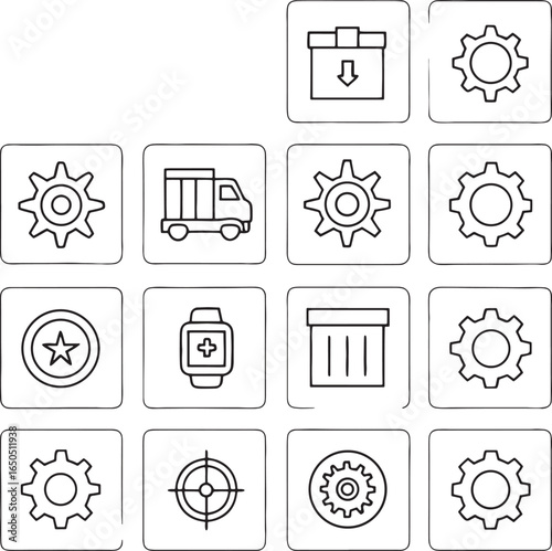 Industry & Logistics Icons Set