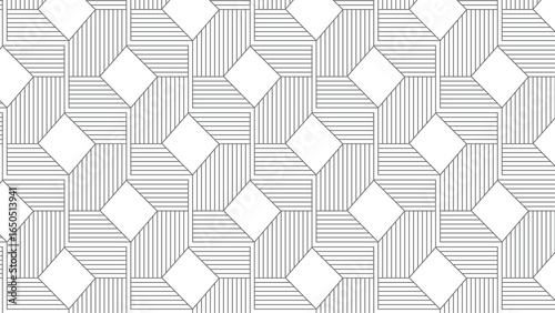 Abstract gray pattern geometric vector seamless ornamental and swatches oriental line texture outline white background