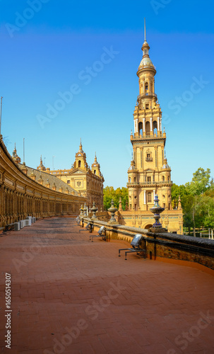 Plaza de Espana (Spain square), Seville famous landmark, Andalusia, Spain
