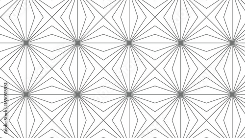 Abstract gray pattern geometric vector seamless ornamental and swatches oriental line texture outline white background