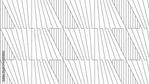 Abstract gray pattern geometric vector seamless ornamental and swatches oriental line texture outline white background