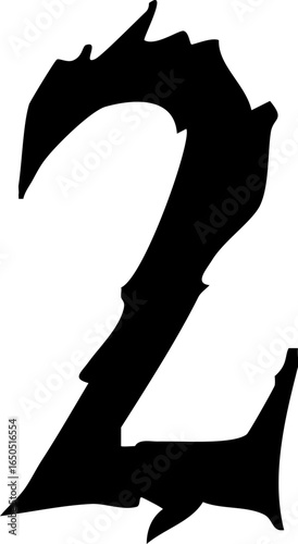 halloween scary number two  2 digit