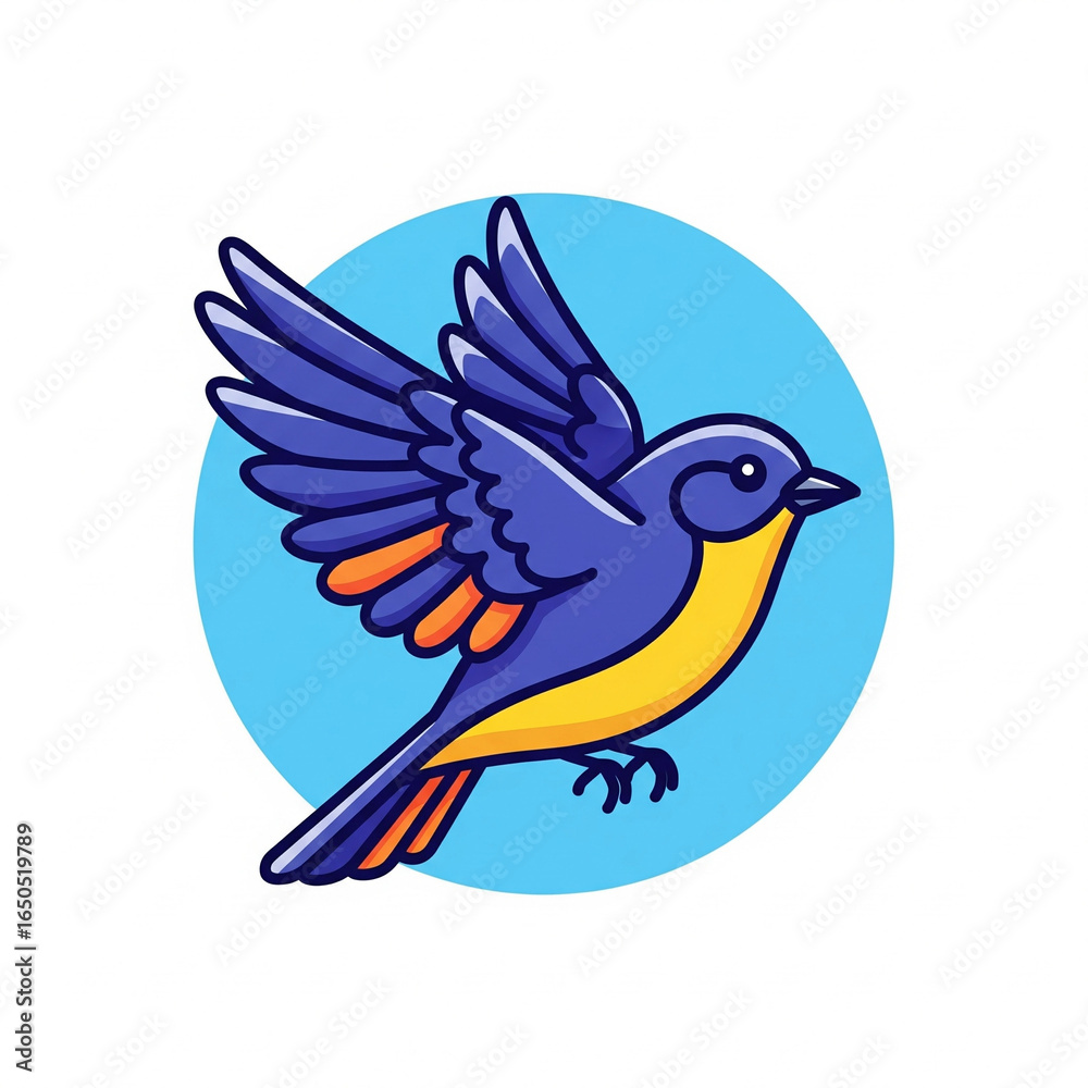Obraz premium blue bird on a branch