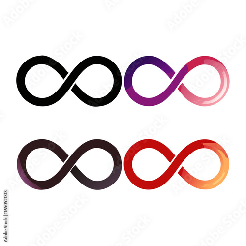 Wallpaper Mural Set Of Infinity Symbols Icons
 Torontodigital.ca