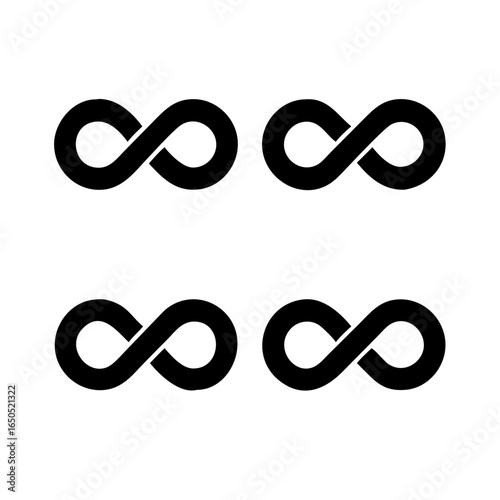 Set Of Infinity Symbols Icons
