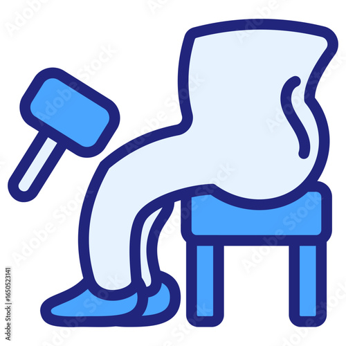 Reflex hammer blue style icon