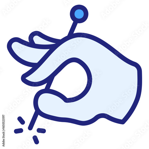 Acupuncture blue style icon