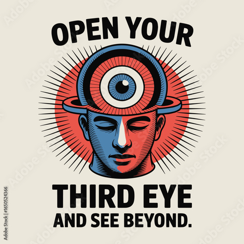 Open Your Third Eye And See Beyond Spiritual T Shirt Design