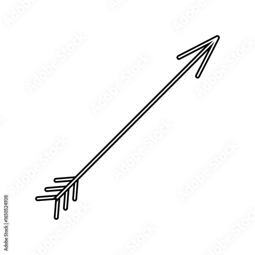 Arrow vector icon. Archery illustration sign. Archer symbol. Bow and arrows logo. Arrow for bow.