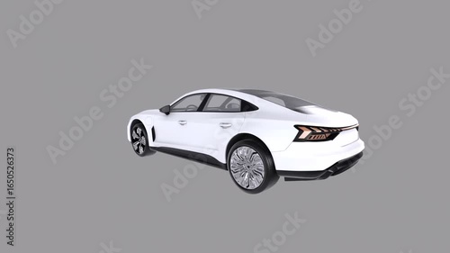 Car isolated on white background 3d rendering