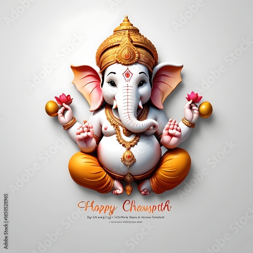 Lord Ganpati on Ganesh Chaturthi background. abstract vector illustration design background. Ganesh Chaturthi social media banner design with Lord Ganesh Vector.