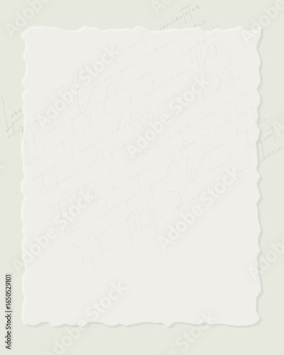 Blank form for writing reminders, notes, to-do list. Vintage scrapbooking. Old background with worn text.