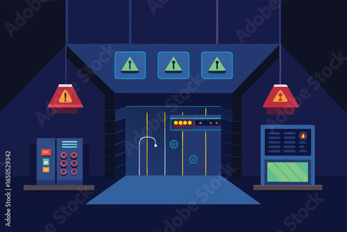 Security Monitoring Chamber Reactive Lighting Illustration